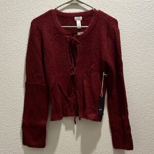 Chic Burgundy Cardigan